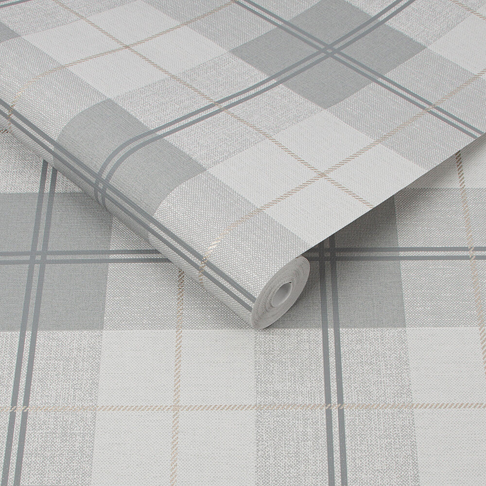 Heritage Tweed Wallpaper - Grey - by Superfresco Easy