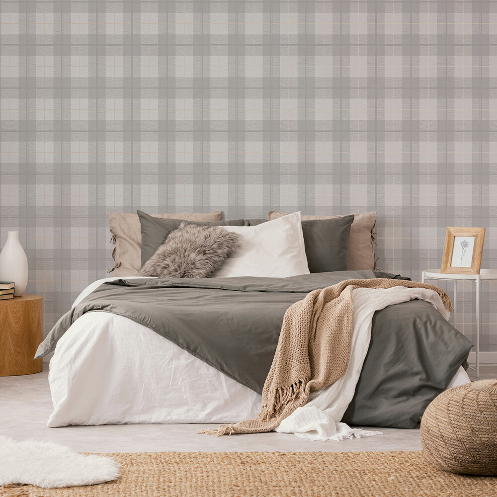 Heritage Tweed Wallpaper - Grey - by Superfresco Easy