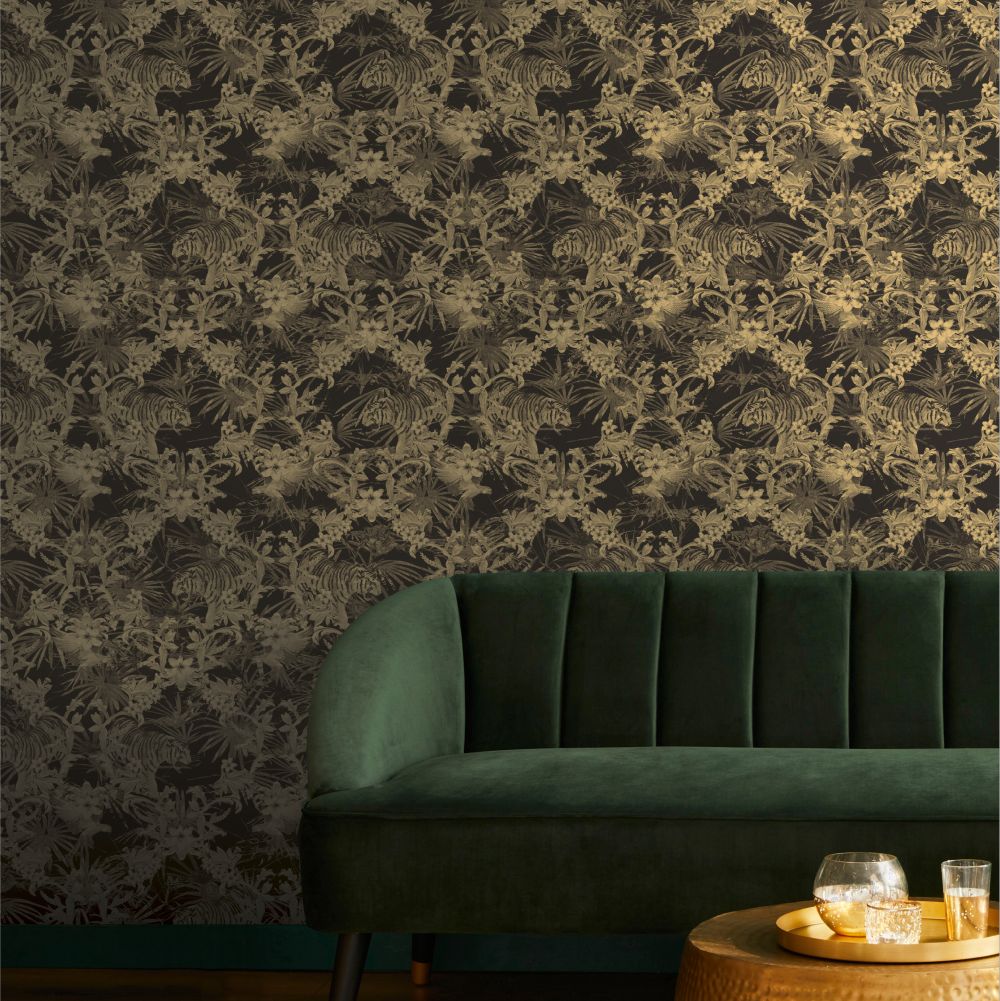 Kingdom Wallpaper - Gold - by Ted Baker