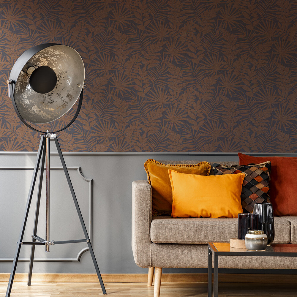 Fenne Wallpaper - Rust brown - by Superfresco Easy