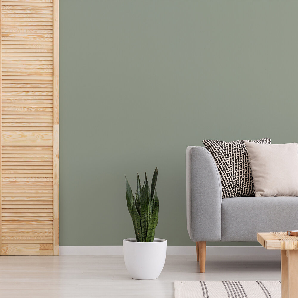 Litho Plain Wallpaper - Green - by Superfresco Easy