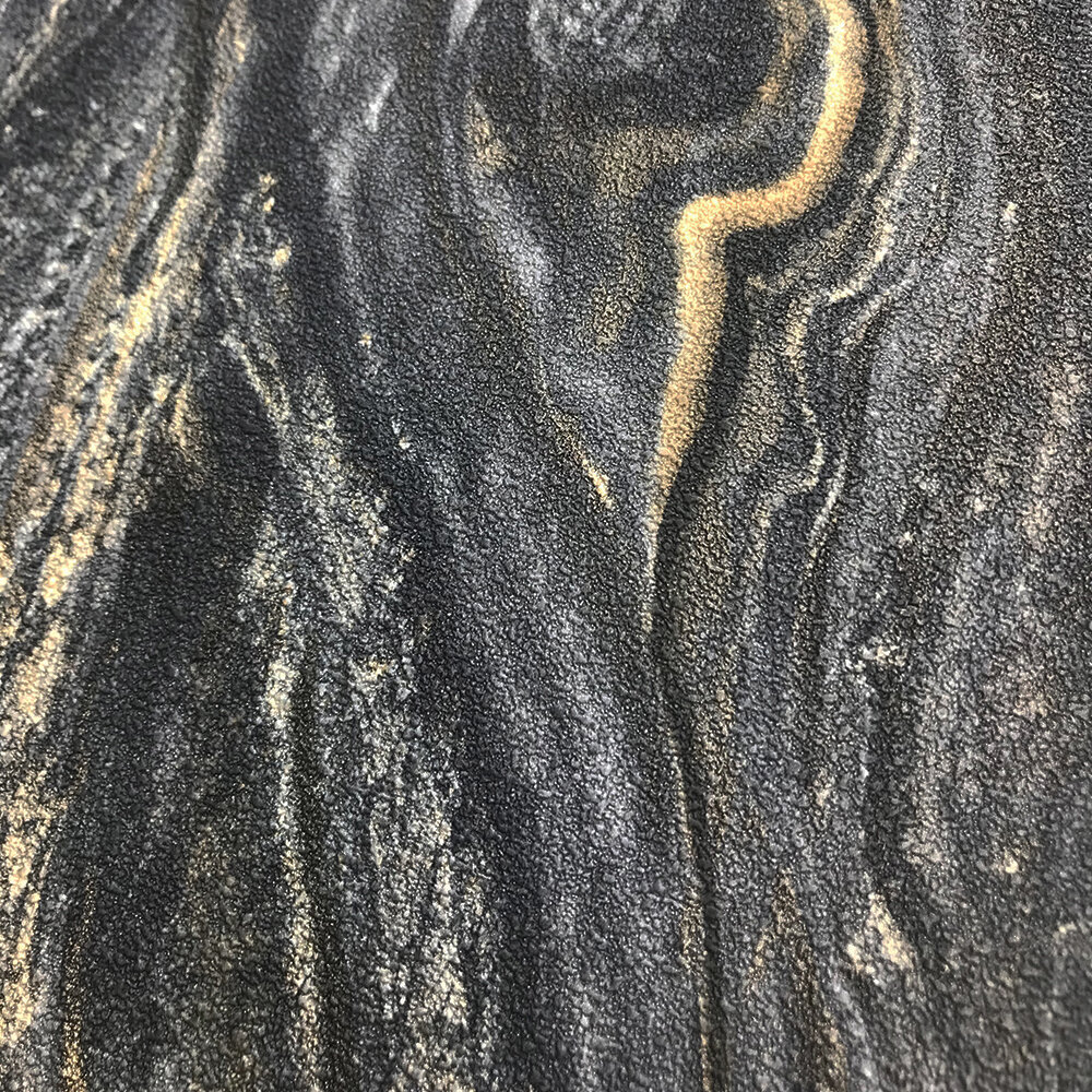 Marble Wallpaper - Black/ Gold - by Elle Decor