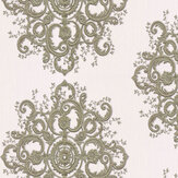 Baroque Damask Wallpaper - Gold/ Cream - by Galerie. Click for more details and a description.