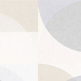 Geometric Circle Graphic Wallpaper - Light Grey/ Beige - by Galerie. Click for more details and a description.