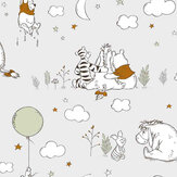 Winnie the Pooh Up, Up & Away Wallpaper - Grey - by Kids @ Home. Click for more details and a description.