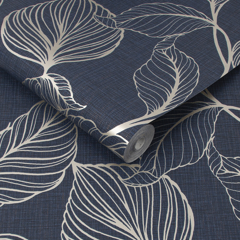 Royal Palm Wallpaper - Sapphire - by Boutique