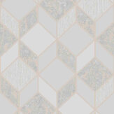 Vittorio Geo Wallpaper - Grey/Rose Gold - by Superfresco. Click for more details and a description.