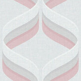 Retro Ogee Wallpaper - Pink - by Fresco. Click for more details and a description.