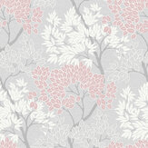 Lykke Tree Wallpaper - Pink - by Fresco. Click for more details and a description.