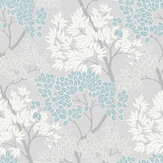 Lykke Tree Wallpaper - Sky Blue - by Fresco. Click for more details and a description.