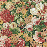 Rose & Peony Wallpaper - Amanpuri Red / Devon Green - by Sanderson. Click for more details and a description.