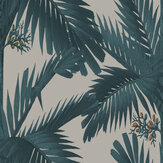 Palm Spring Wallpaper - Teal - by Rebel Walls. Click for more details and a description.