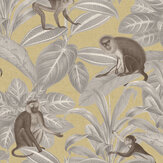 Papier peint Indian Monkey - Jaune empereur - SketchTwenty 3. Cliquez pour en savoir plus et lire la description.