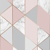 Marble Geo Wallpaper - Pink - by Fresco. Click for more details and a description.