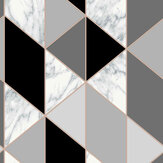 Marble Geo Wallpaper - Charcoal - by Fresco. Click for more details and a description.