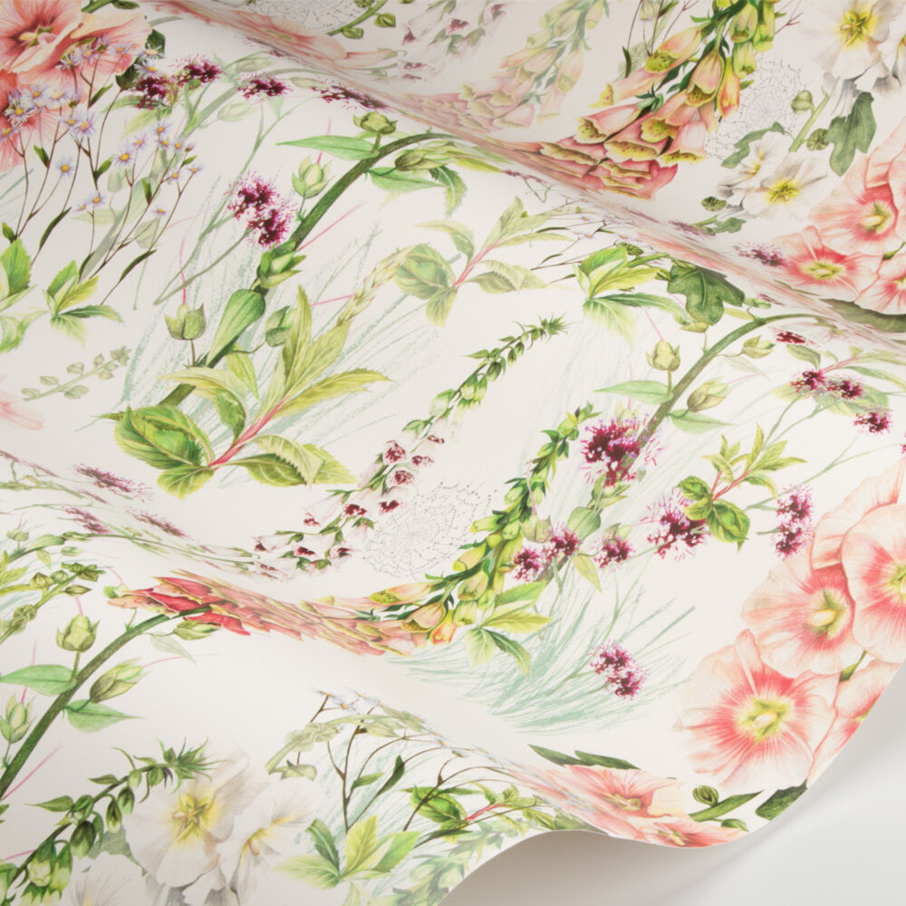 Foxglove Garden Wallpaper - Blush - by Isabelle Boxall