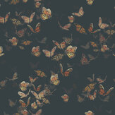 Flight of Monarchs Wallpaper - Slate - by Isabelle Boxall. Click for more details and a description.