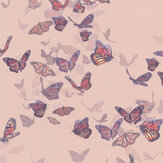 Flight of Monarchs Wallpaper - Clay - by Isabelle Boxall. Click for more details and a description.