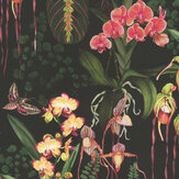 Orchid Jungle Wallpaper - Moss - by Isabelle Boxall. Click for more details and a description.