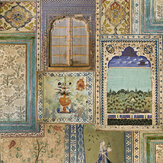 Summer palace Wallpaper - Multi/Teal - by Sidney Paul & Co. Click for more details and a description.