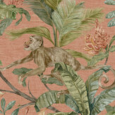 Papier peint Capuchin - Corail - Sidney Paul & Co. Cliquez pour en savoir plus et lire la description.