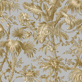 The Lost Gardens Toile Wallpaper - Dove - by Sidney Paul & Co. Click for more details and a description.