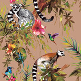 Lemur Wallpaper - Rose Gold - by Albany. Click for more details and a description.