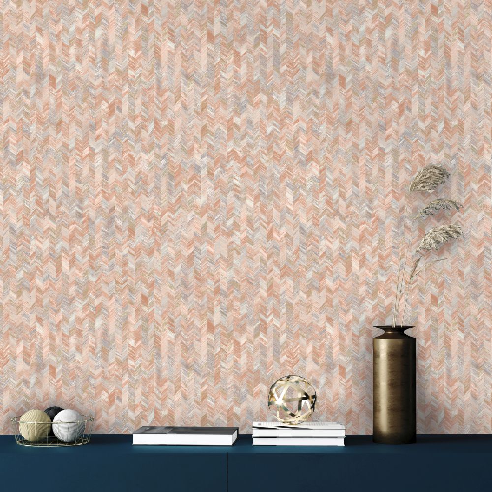 Saram Texture Wallpaper - Orange - by Albany