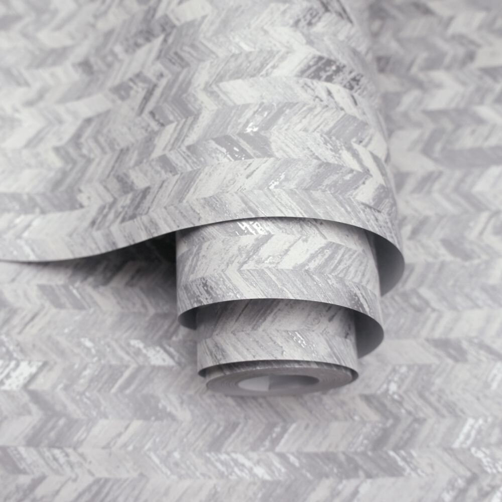 Saram Texture Wallpaper - Grey - by Albany
