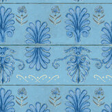 Mykonos Villa Wallpaper - Azure - by Mind the Gap. Click for more details and a description.