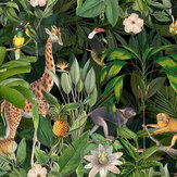 Nostalgic Animals Mural - Green - by ARTist. Click for more details and a description.