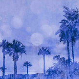 Palm Oasis Mural - Purple - by ARTist. Click for more details and a description.