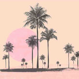 Miami Beach Sun Mural - Peach - by ARTist. Click for more details and a description.