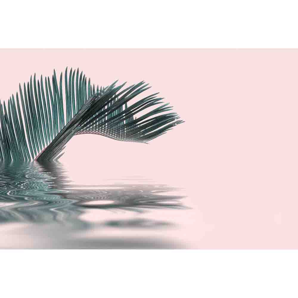 Palm Leaf Water Mural - Pink - by ARTist