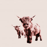 Highland Cows Mural - Brown - by ARTist. Click for more details and a description.
