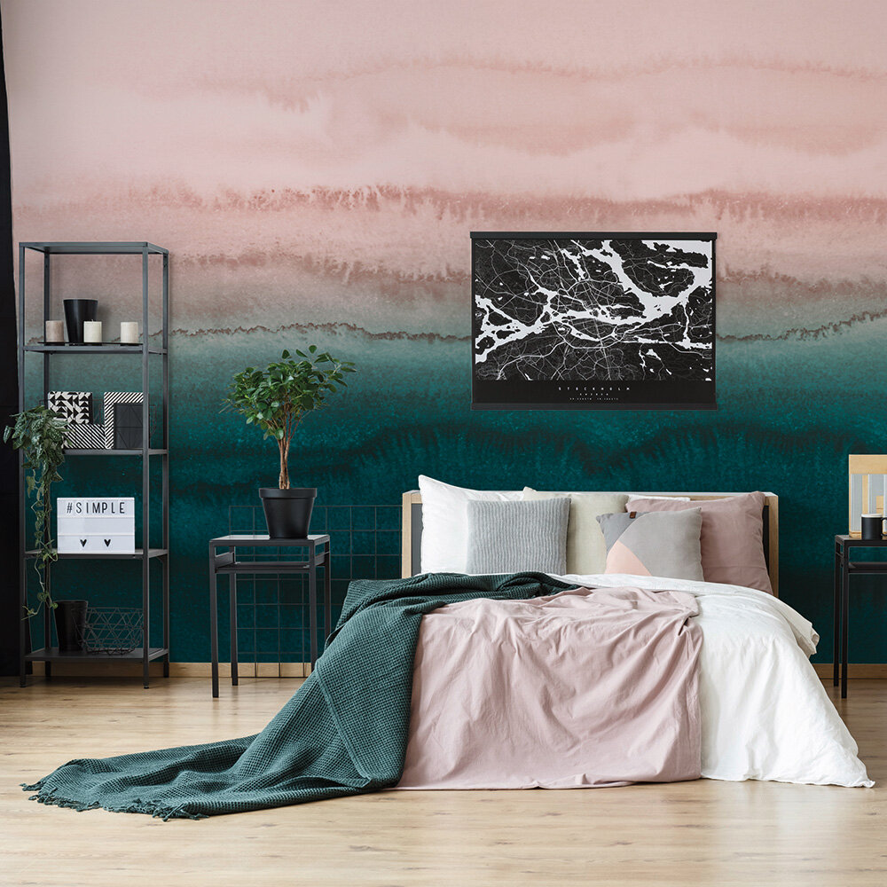 Within the Tide Mural - Pink/Green - by ARTist