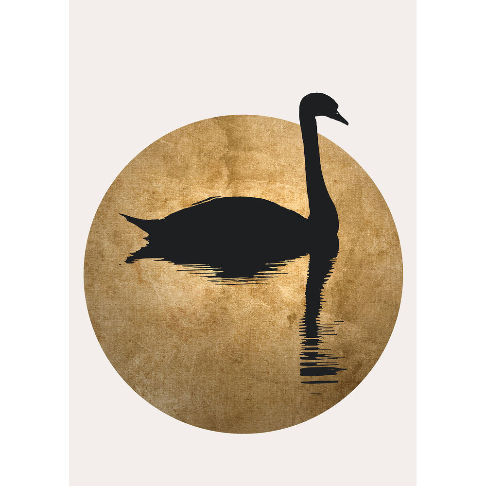 The Swan 2 Mural - Gold/Black - by ARTist