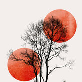 Sun and Moon Mural - Orange - by ARTist. Click for more details and a description.