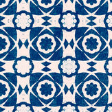 Aegean Tiles Wallpaper - Indigo - by Mind the Gap. Click for more details and a description.