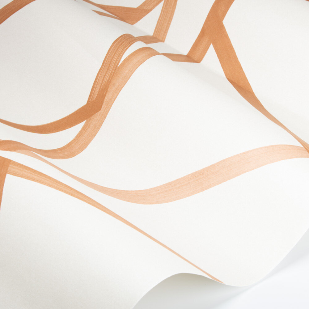 Sumi Wallpaper - Linen/Copper - by Harlequin