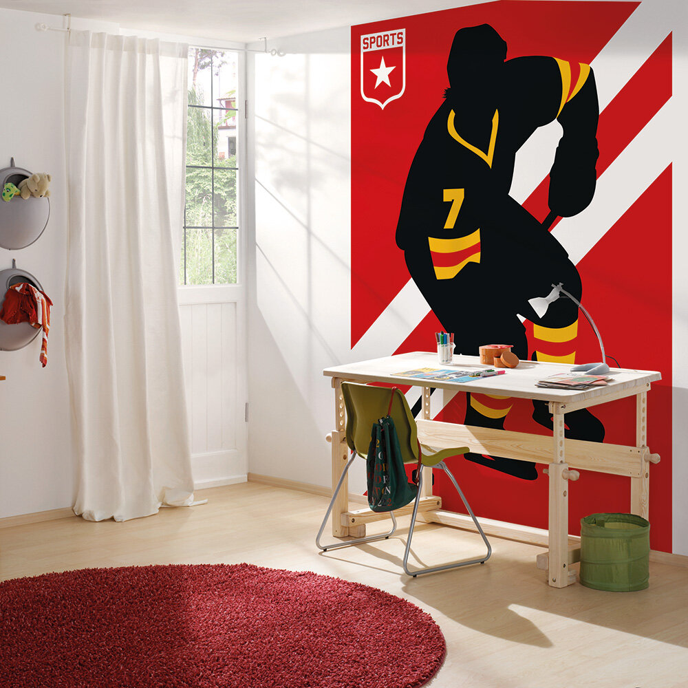Ice Hockey Mural - Red - by ARTist