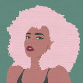 Whitney Mural - Pink/Teal - by ARTist. Click for more details and a description.