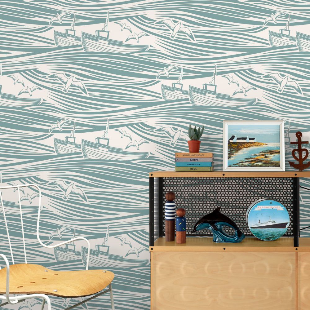 Whitby Wallpaper - High Tide - by Mini Moderns