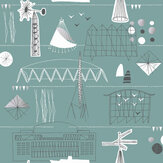 Festival Wallpaper - High Tide  - by Mini Moderns. Click for more details and a description.
