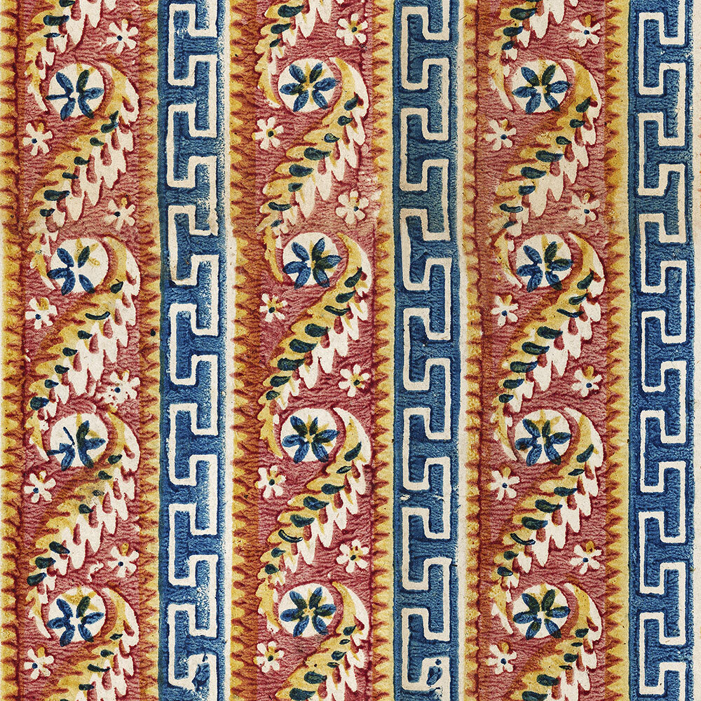 Samothraki Fabric - Blue/ Red/ White/ Yellow - by Mind the Gap