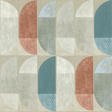 Geometric Motif Wallpaper - Orange - by Albany. Click for more details and a description.