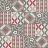 Patchwork tiles Wallpaper - Pink/grey - by Albany. Click for more details and a description.