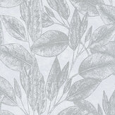 Leaves Wallpaper - White/Silver - by Albany. Click for more details and a description.