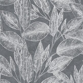 Leaves Wallpaper - Dark Grey - by Albany. Click for more details and a description.