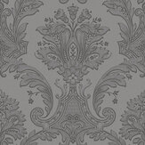 Amara Damask Wallpaper - Gunmetal - by Albany. Click for more details and a description.